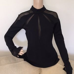 Free People Mesh Cutout Top